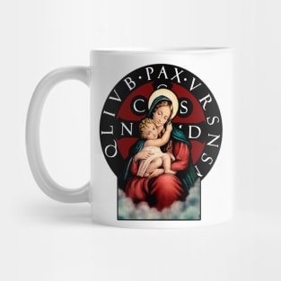 Catholic Peace with Our Lady of the Child Jesus Mug